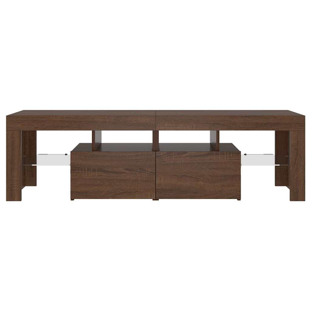 Móvel de TV com luzes LED 140x36,5x40 cm cinzento sonoma