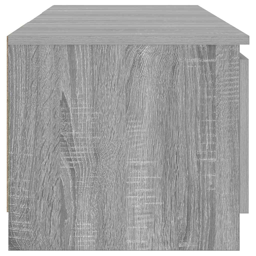 Móvel de TV com luzes LED 140x40x36 cm cinzento sonoma