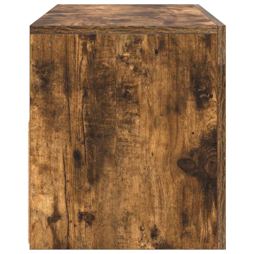 Móvel de TV com luzes LED 90x35x40 cm cinzento sonoma