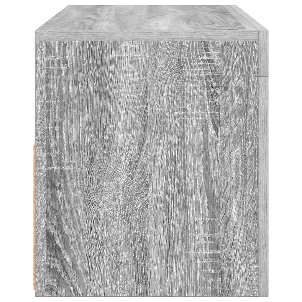 Móvel de TV com luzes LED 90x35x40 cm cinzento sonoma