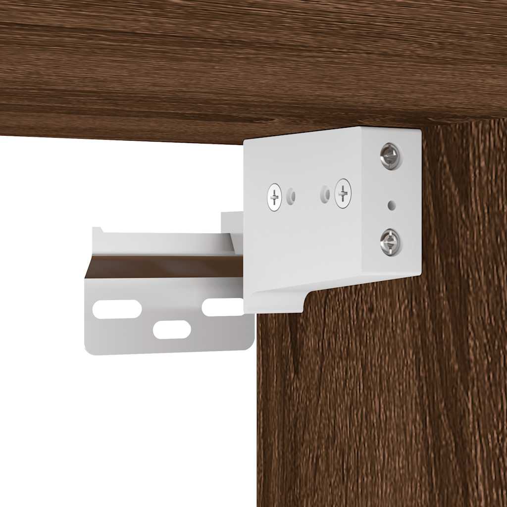 Armário WC c/ espelho/luzes LED derivados madeira cinza sonoma