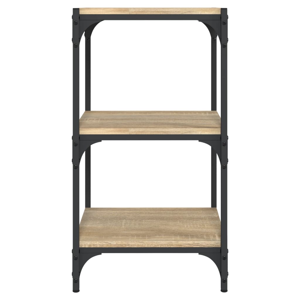 Estante 100x33x70,5 cm derivados de madeira/aço cinza sonoma