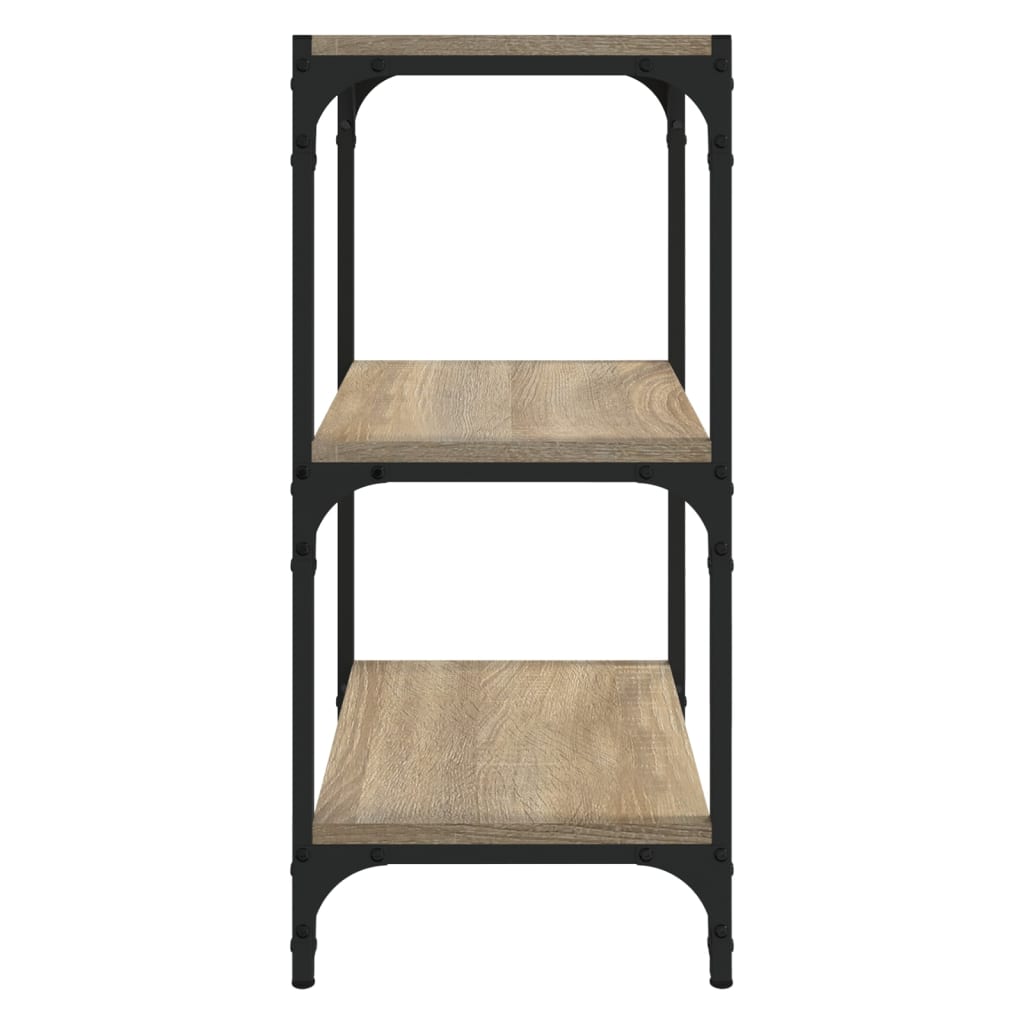 Estante 100x33x70,5 cm derivados de madeira/aço cinza sonoma