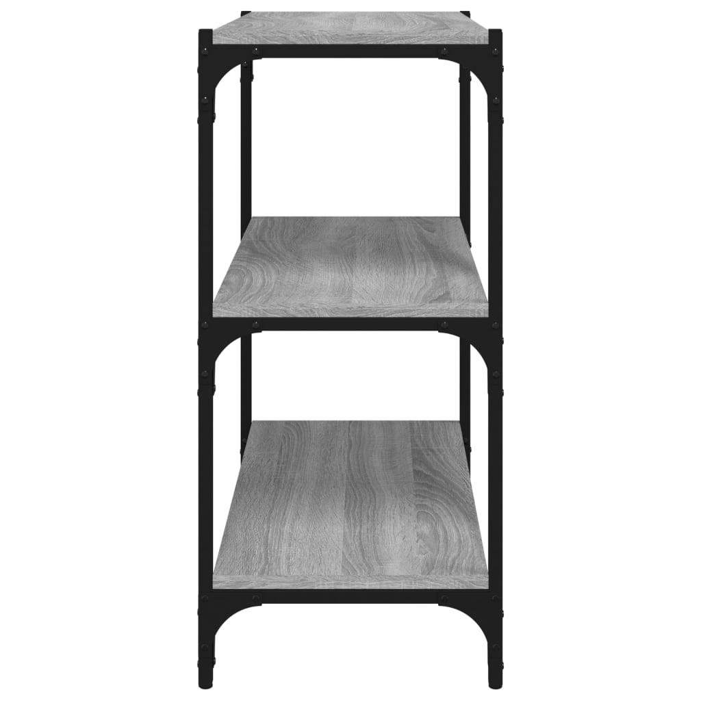 Estante 100x33x70,5 cm derivados de madeira/aço cinza sonoma
