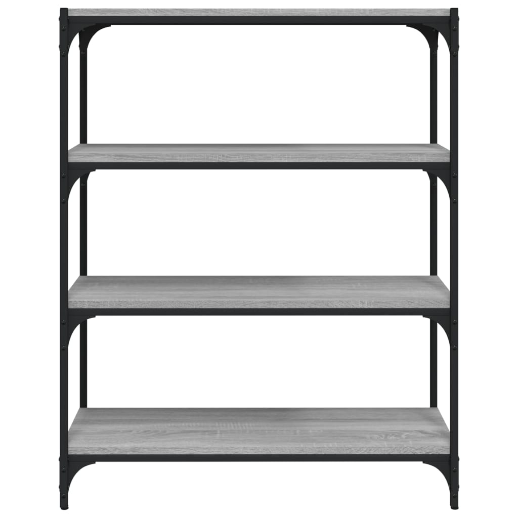 Estante 60x33x100 cm derivados de madeira e aço cinza sonoma