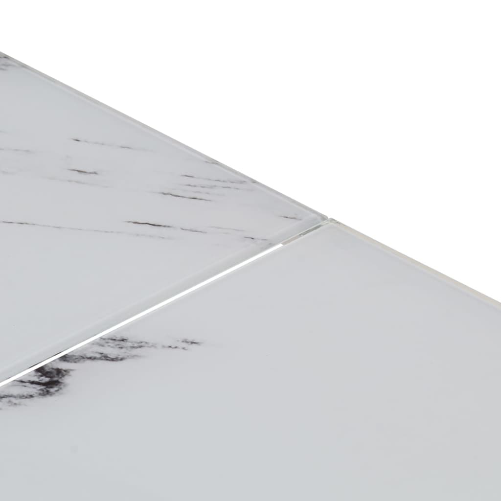 Mesa de centro aço inoxidável e vidro temperado prateado