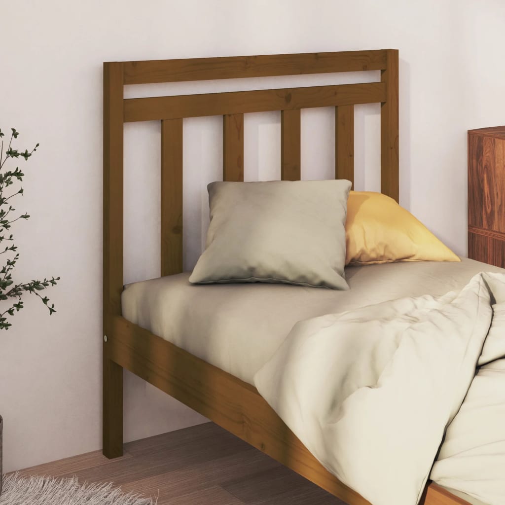 Cabeceira de cama 95x4x100 cm pinho maciço branco