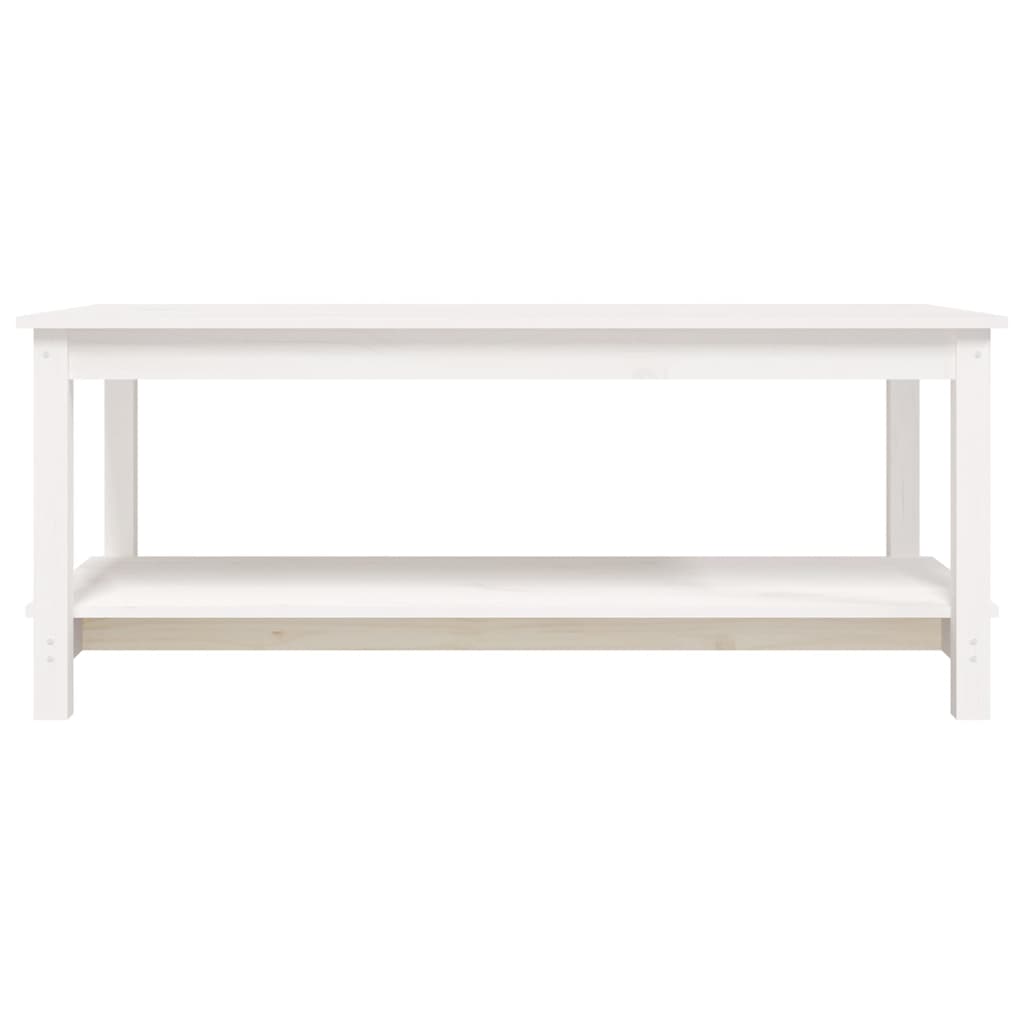 Mesa de centro 50x50x45 cm pinho maciço branco
