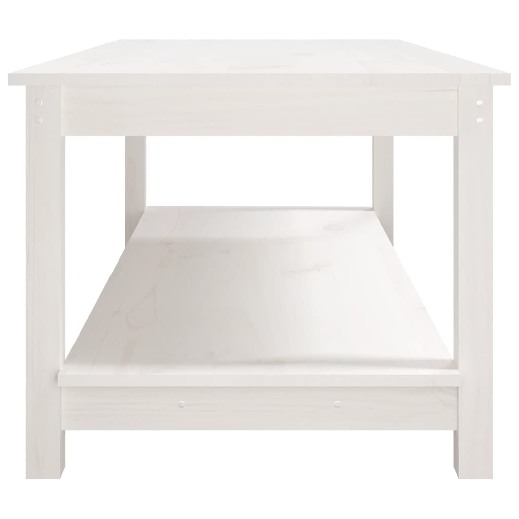 Mesa de centro 50x50x45 cm pinho maciço branco