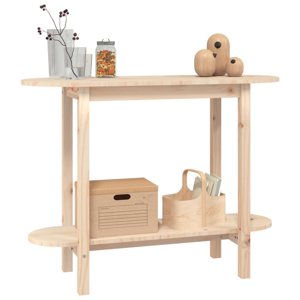 Mesa consola 110x40x80 cm pinho maciço branco