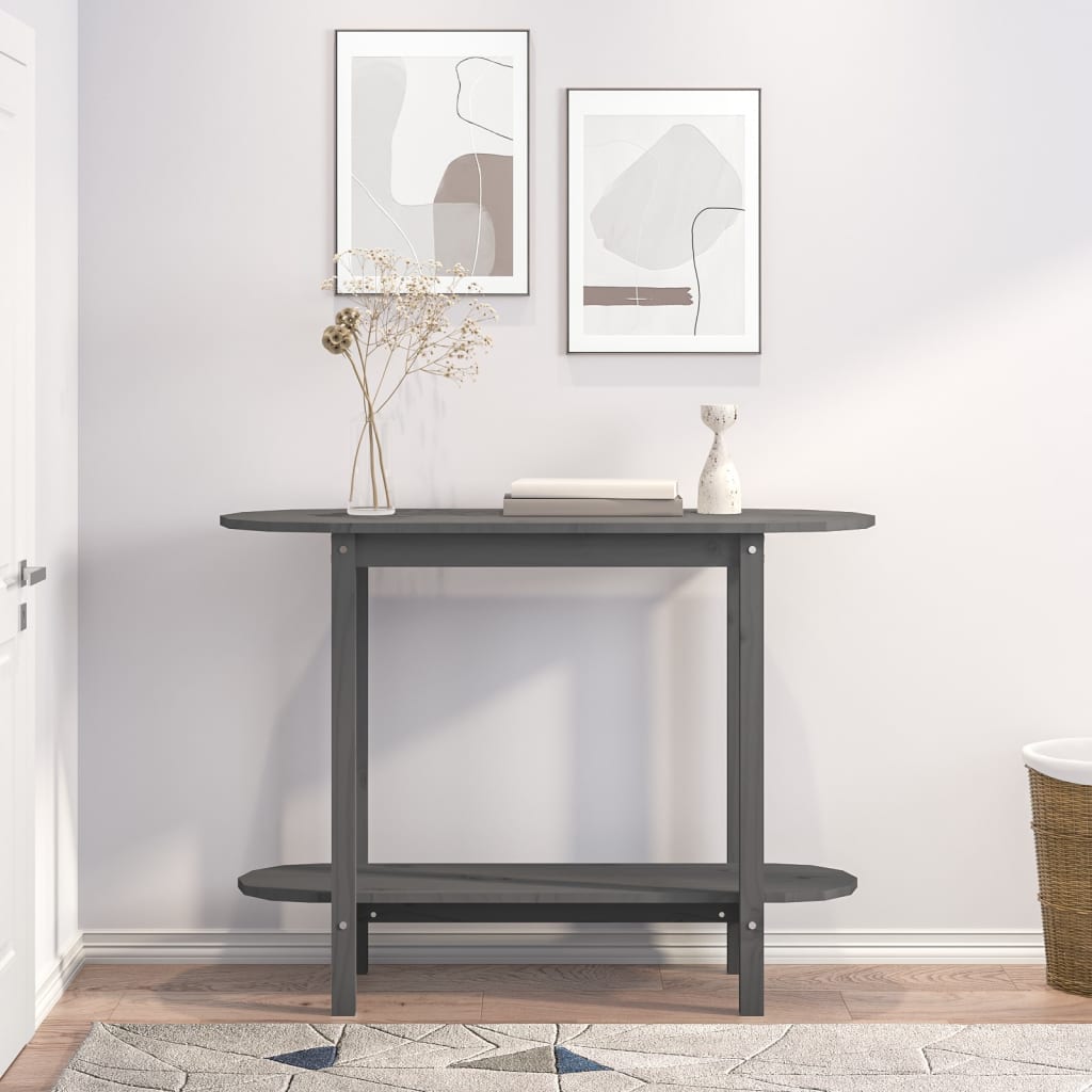 Mesa consola 110x40x80 cm pinho maciço branco