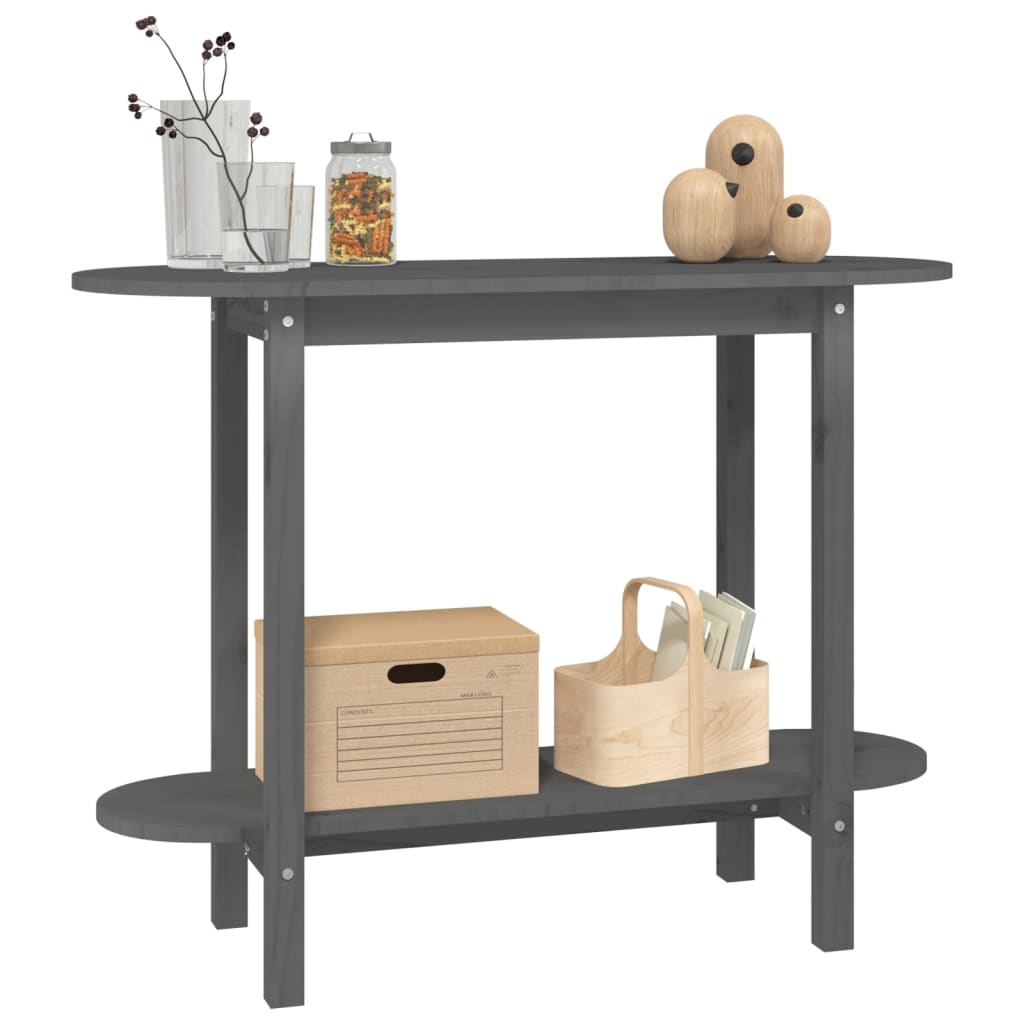 Mesa consola 110x40x80 cm pinho maciço branco