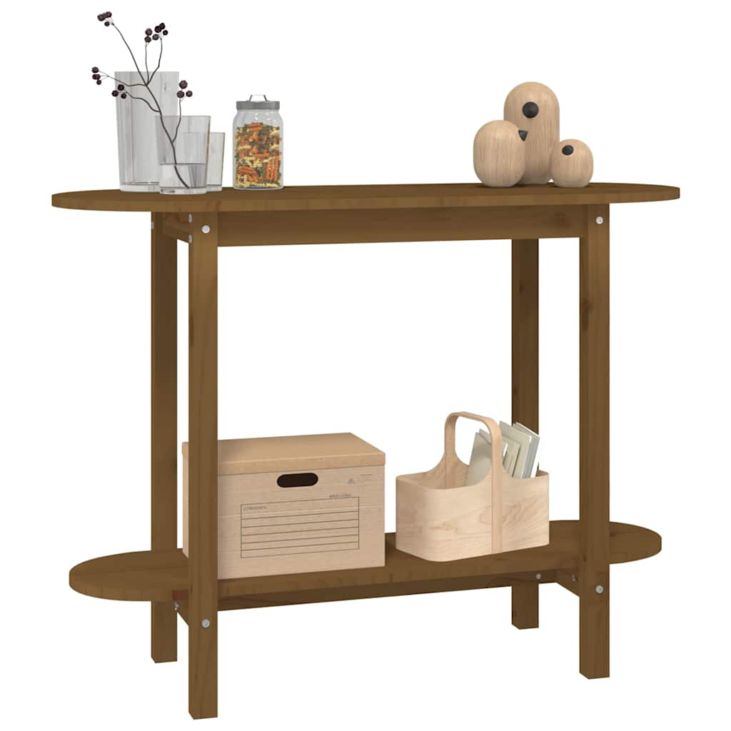 Mesa consola 110x40x80 cm pinho maciço branco