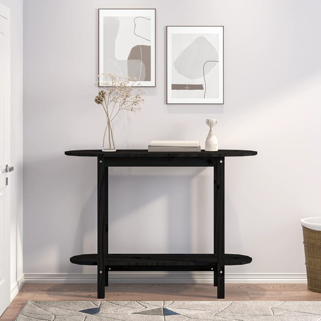 Mesa consola 110x40x80 cm pinho maciço branco