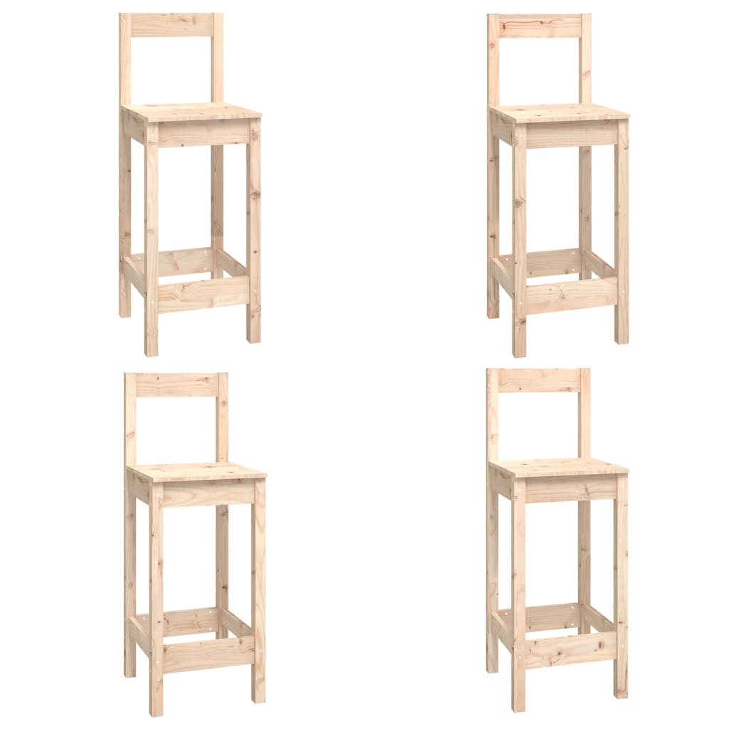 5 pcs conjunto de bar pinho maciço branco