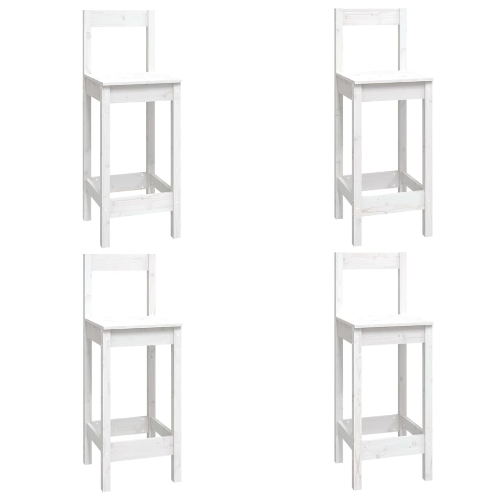 5 pcs conjunto de bar pinho maciço branco