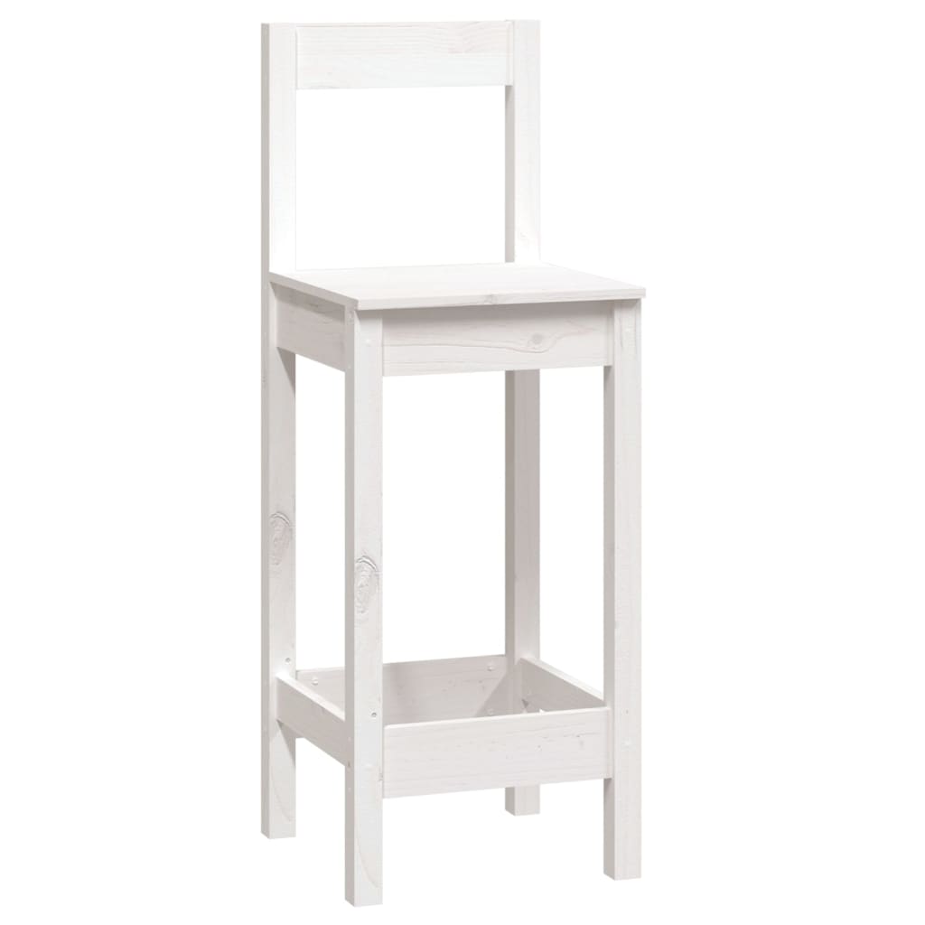 5 pcs conjunto de bar pinho maciço branco