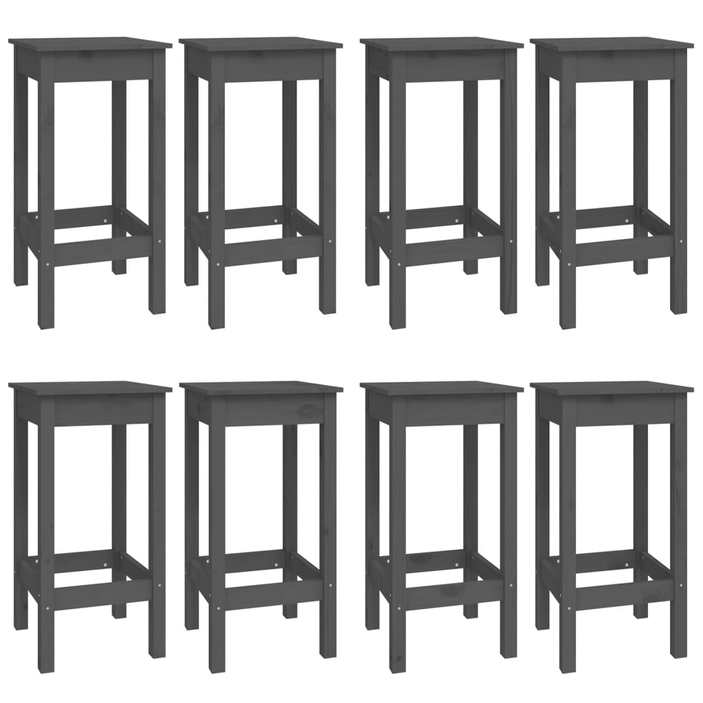 5 pcs conjunto de bar pinho maciço branco