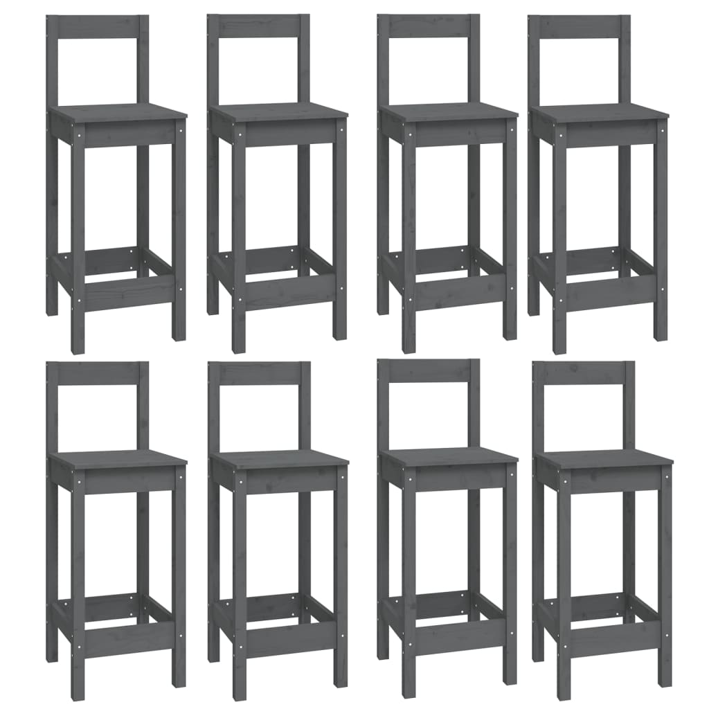 5 pcs conjunto de bar pinho maciço branco