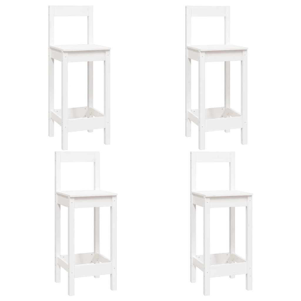 5 pcs conjunto de bar pinho maciço branco
