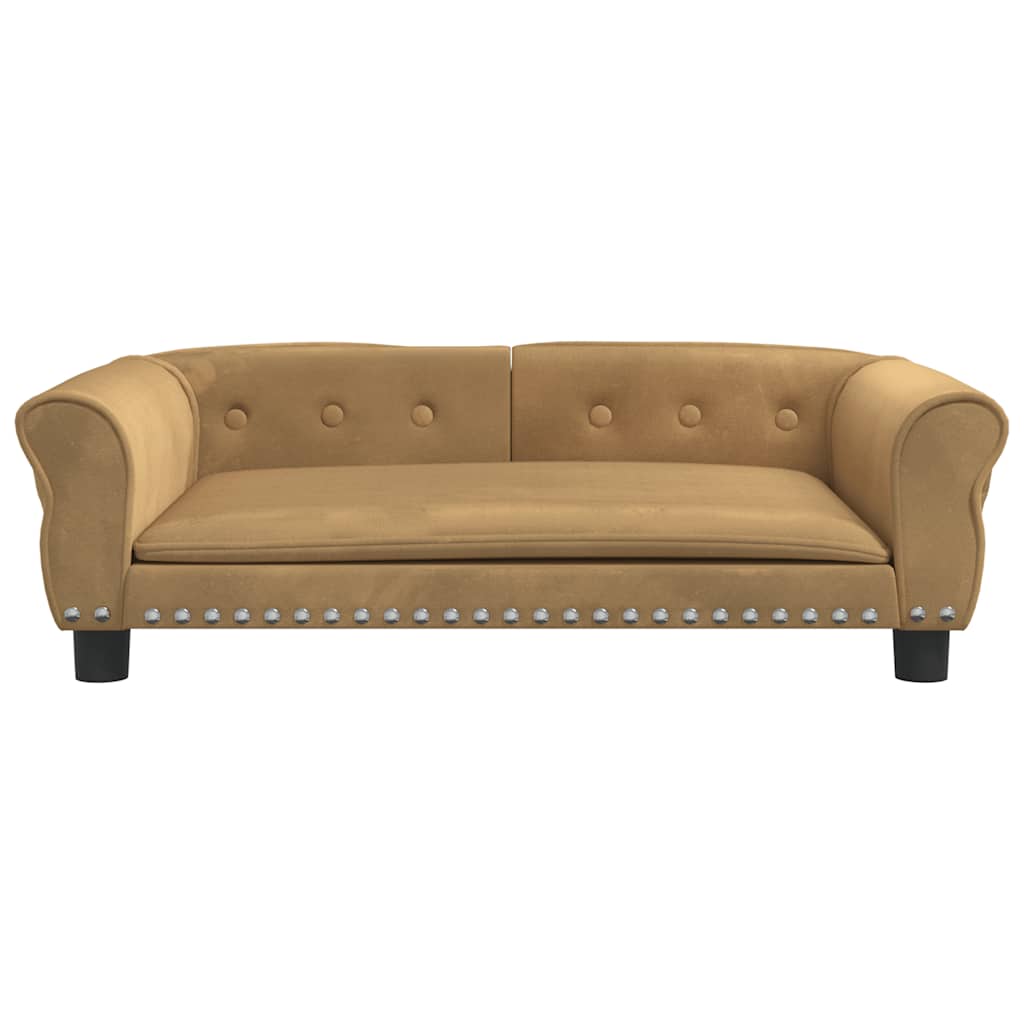 Cama para cães 70x52x30 cm veludo azul