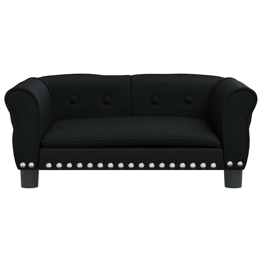 Cama para cães 95x55x30 cm couro artificial cinzento