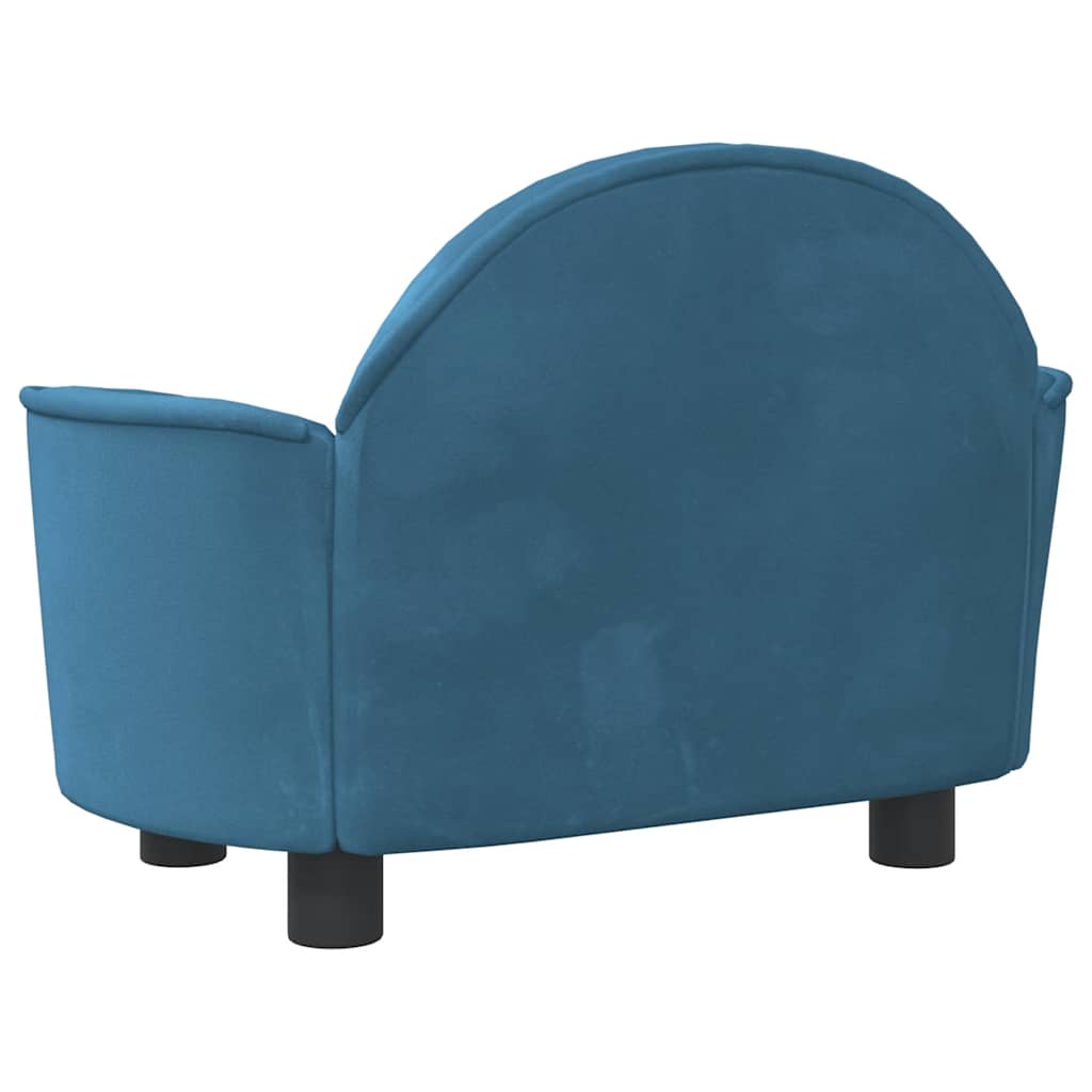 Cama para cães 70x52x30 cm veludo azul