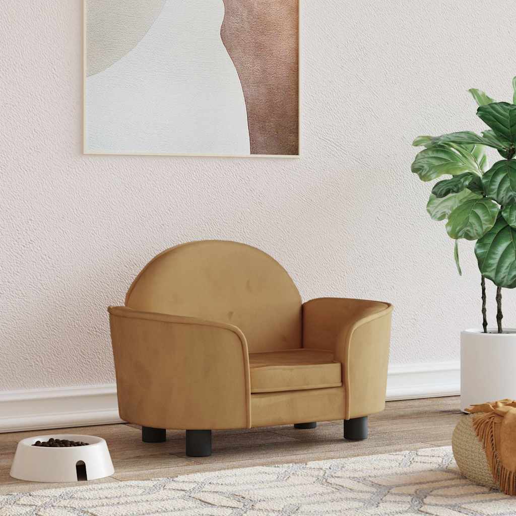 Cama para cães 70x52x30 cm veludo azul