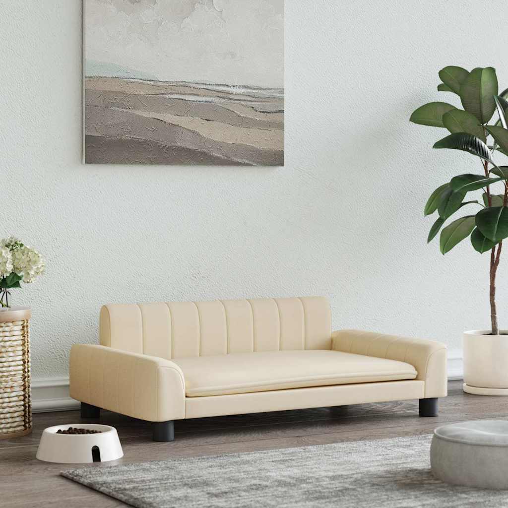 Cama para cães 70x45x30 cm tecido cinzento-acastanhado