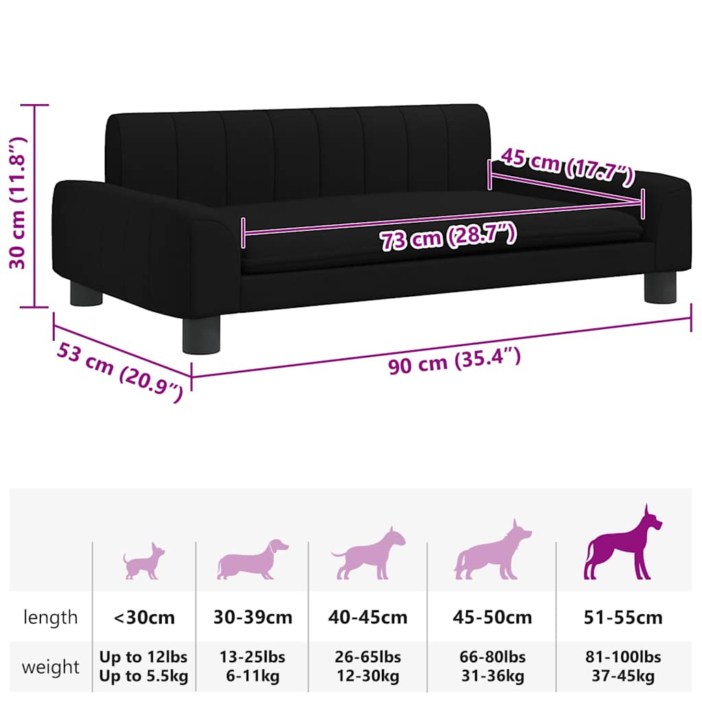 Cama para cães 70x45x30 cm tecido cinzento-acastanhado