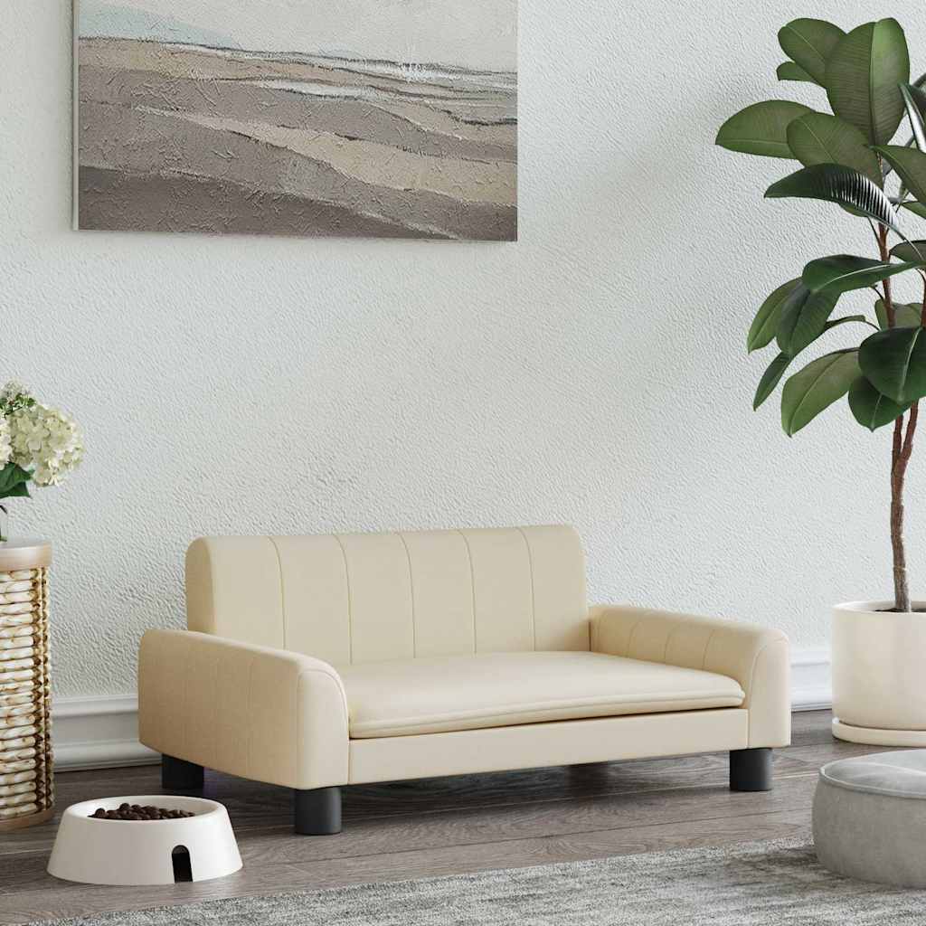 Cama para cães 70x45x30 cm tecido cinzento-acastanhado