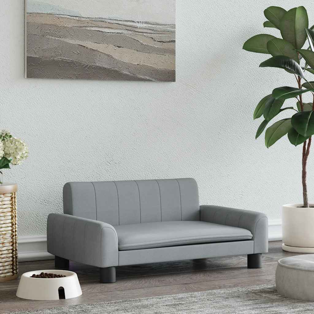 Cama para cães 70x45x30 cm tecido cinzento-acastanhado