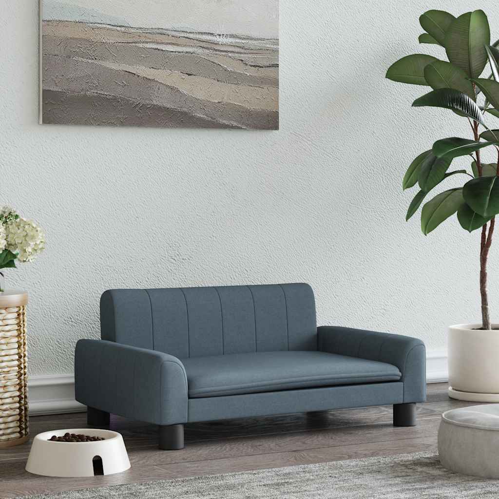 Cama para cães 70x45x30 cm tecido cinzento-acastanhado