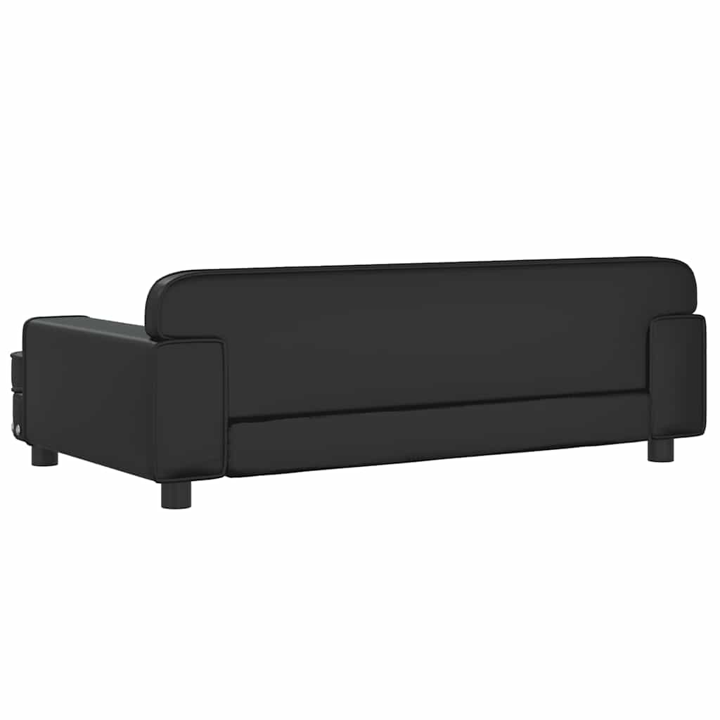 Cama para cães 70x45x28 cm couro artificial cinzento