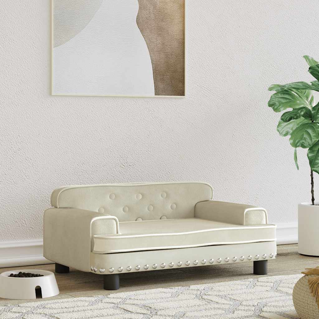 Cama para cães 60x40x30 cm veludo azul