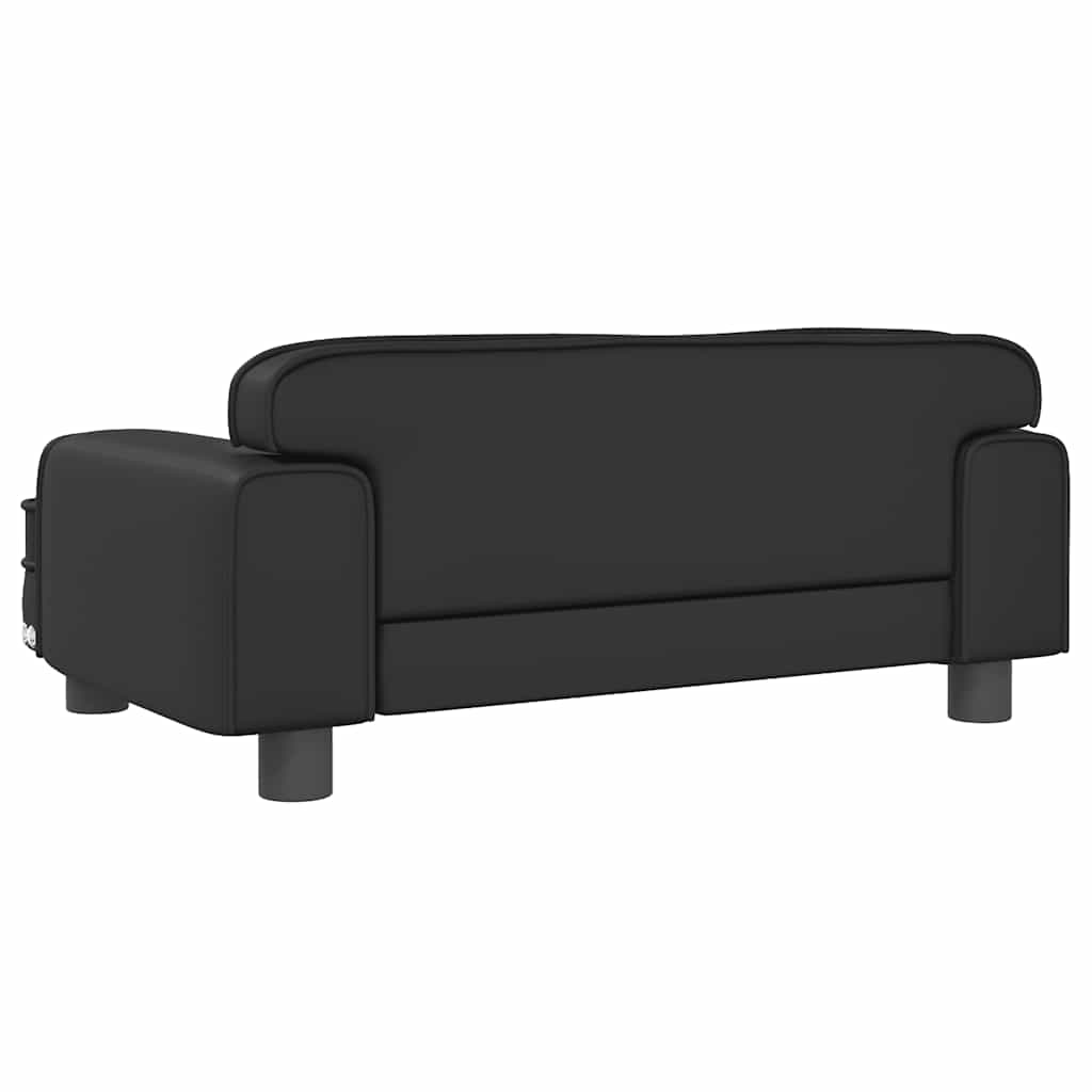 Cama para cães 70x45x28 cm couro artificial cinzento