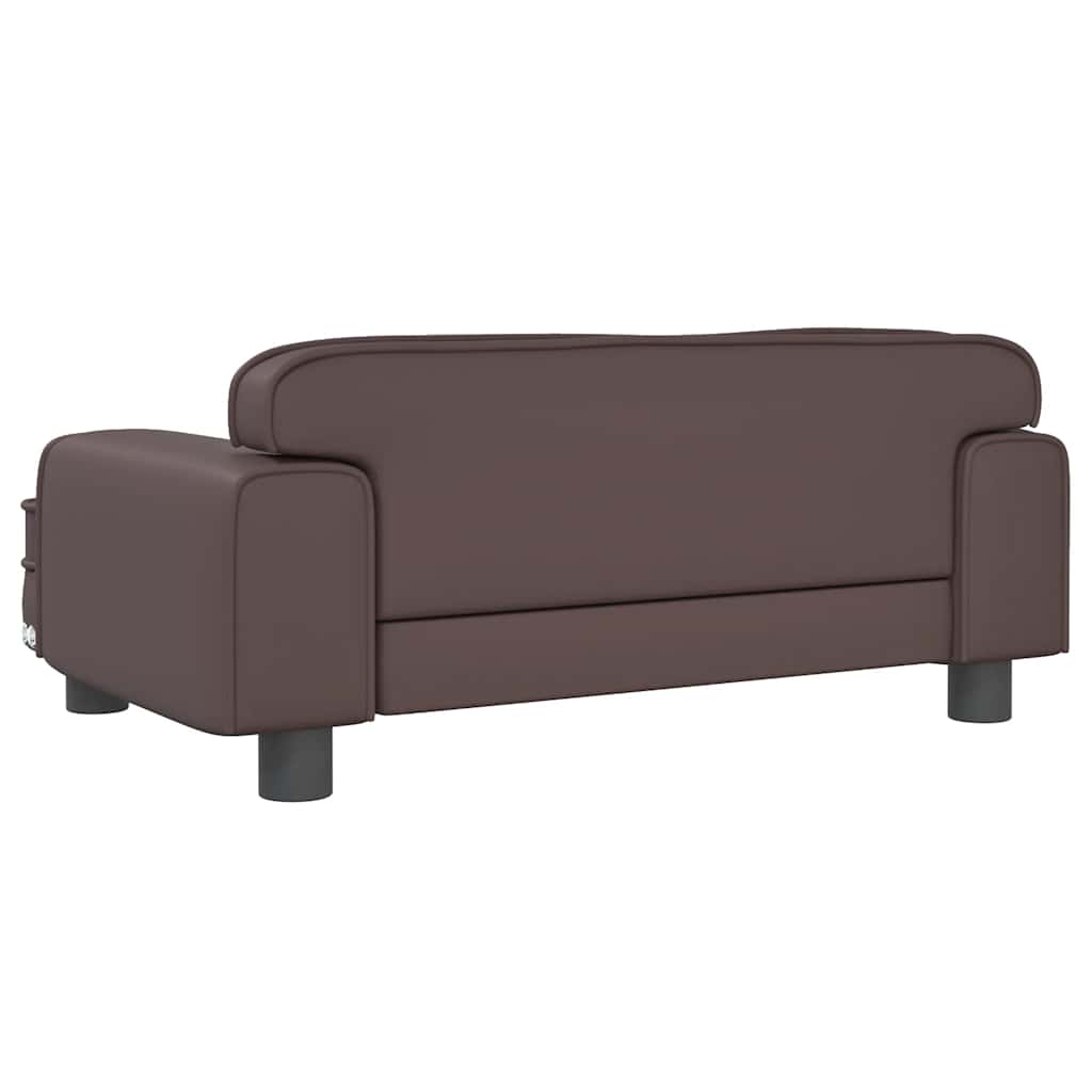 Cama para cães 70x45x28 cm couro artificial cinzento
