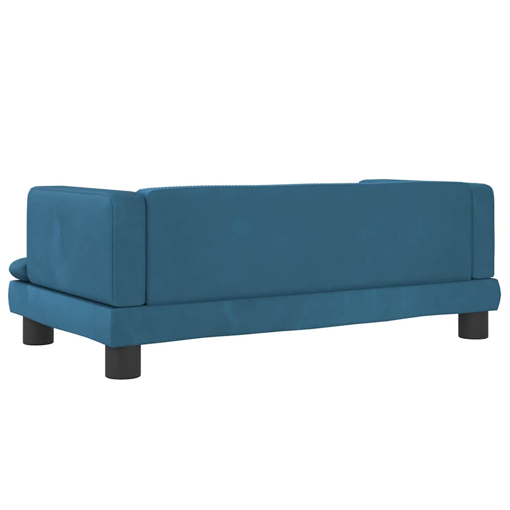 Cama para cães 60x40x30 cm veludo azul