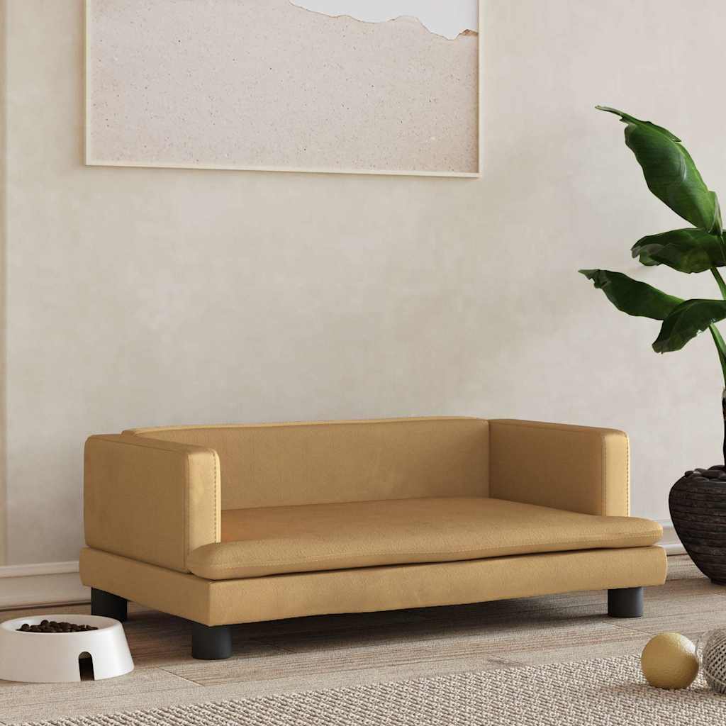 Cama para cães 60x40x30 cm veludo azul