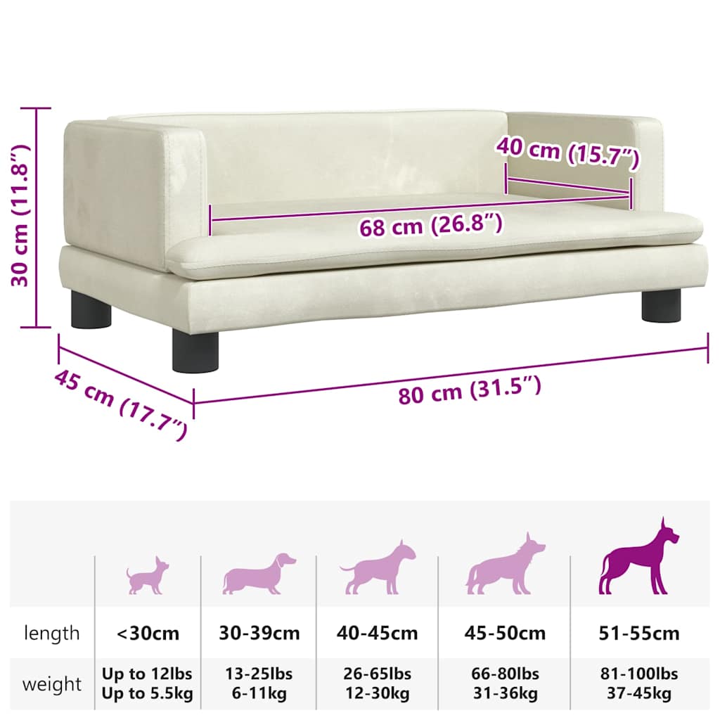 Cama para cães 60x40x30 cm veludo azul