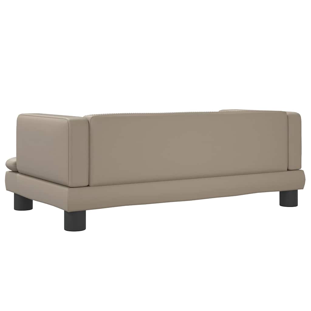 Cama para cães 70x45x28 cm couro artificial cinzento