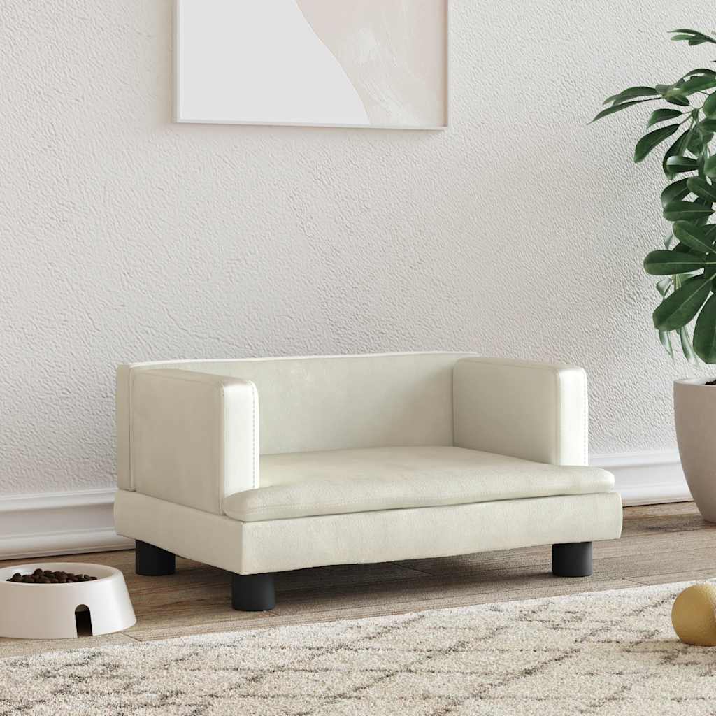 Cama para cães 70x48x22 cm veludo azul