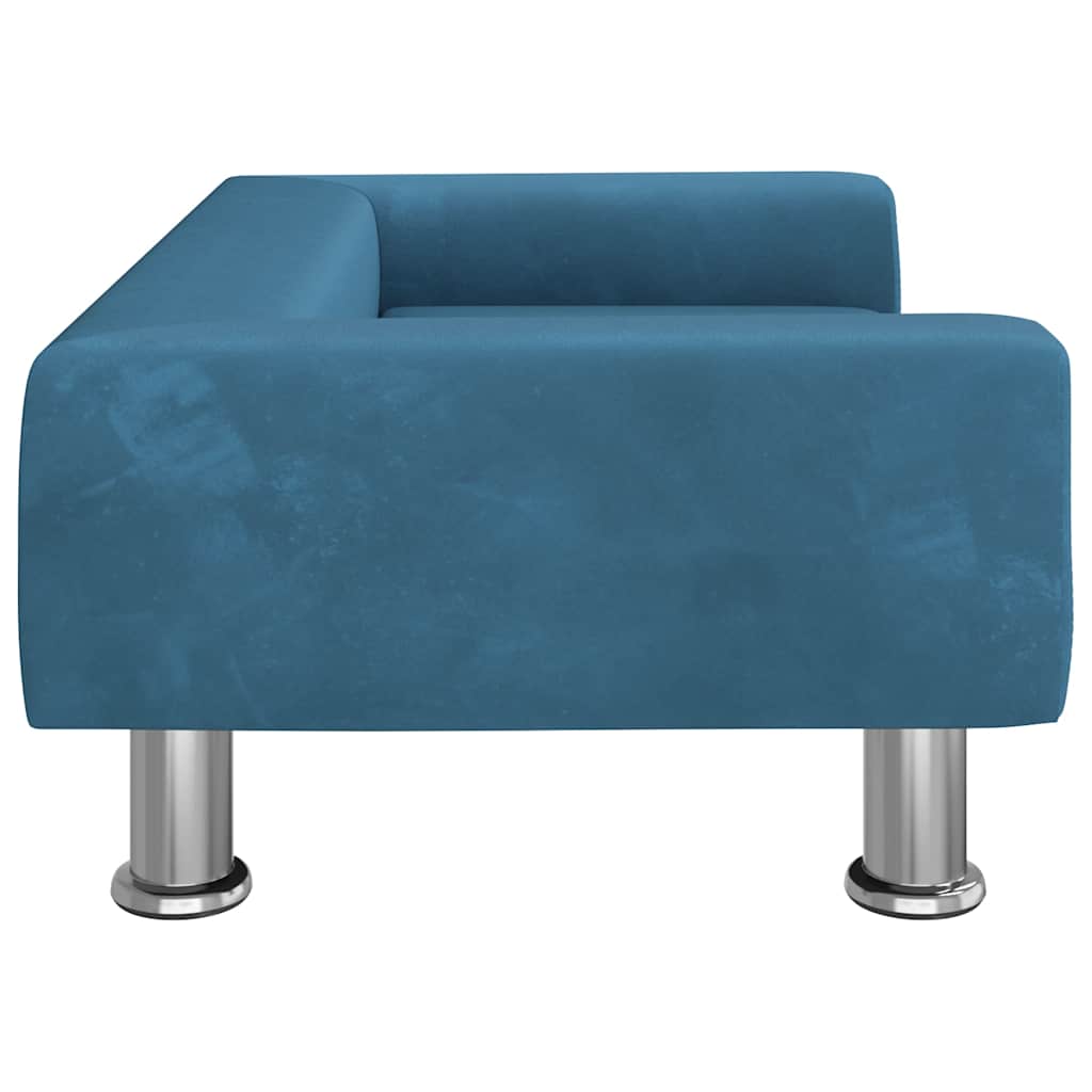 Cama para cães 70x45x26,5 cm veludo azul