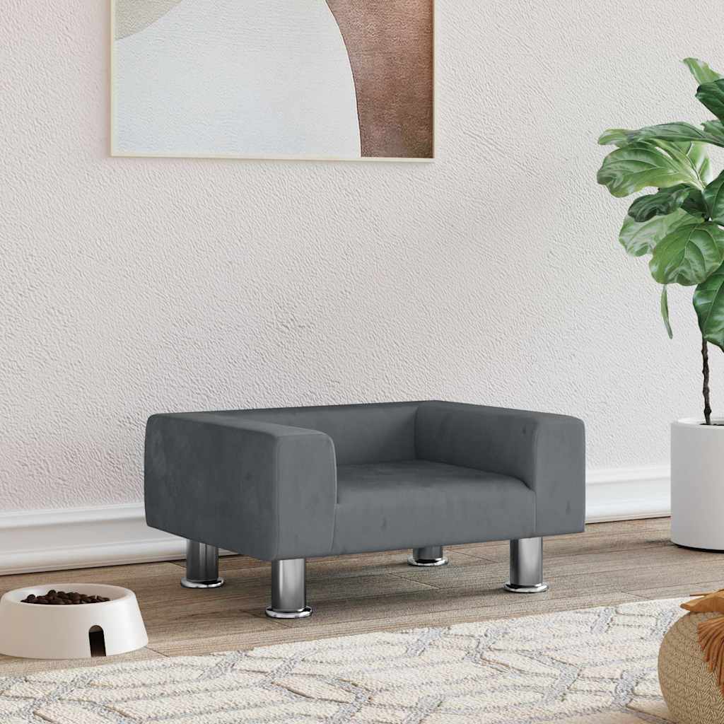 Cama para cães 50x40x26,5 cm veludo azul