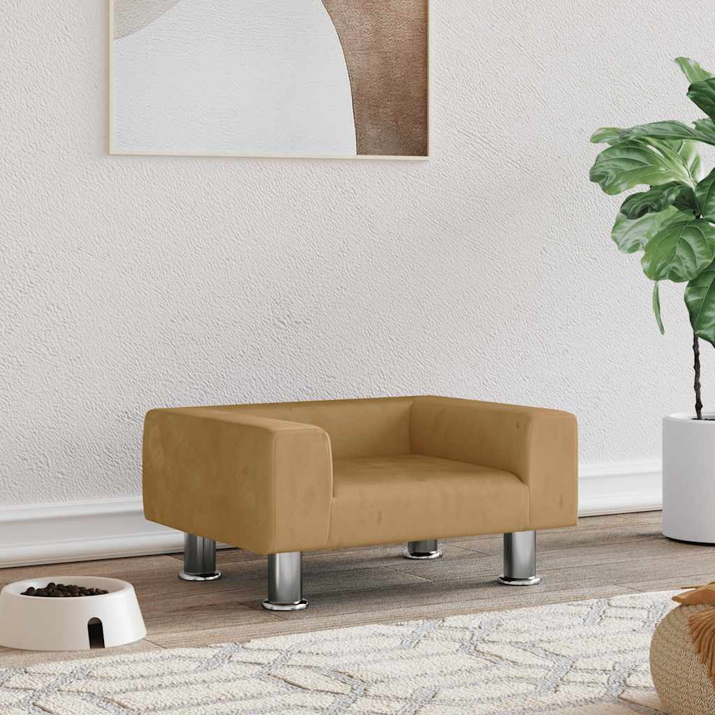 Cama para cães 50x40x26,5 cm veludo azul