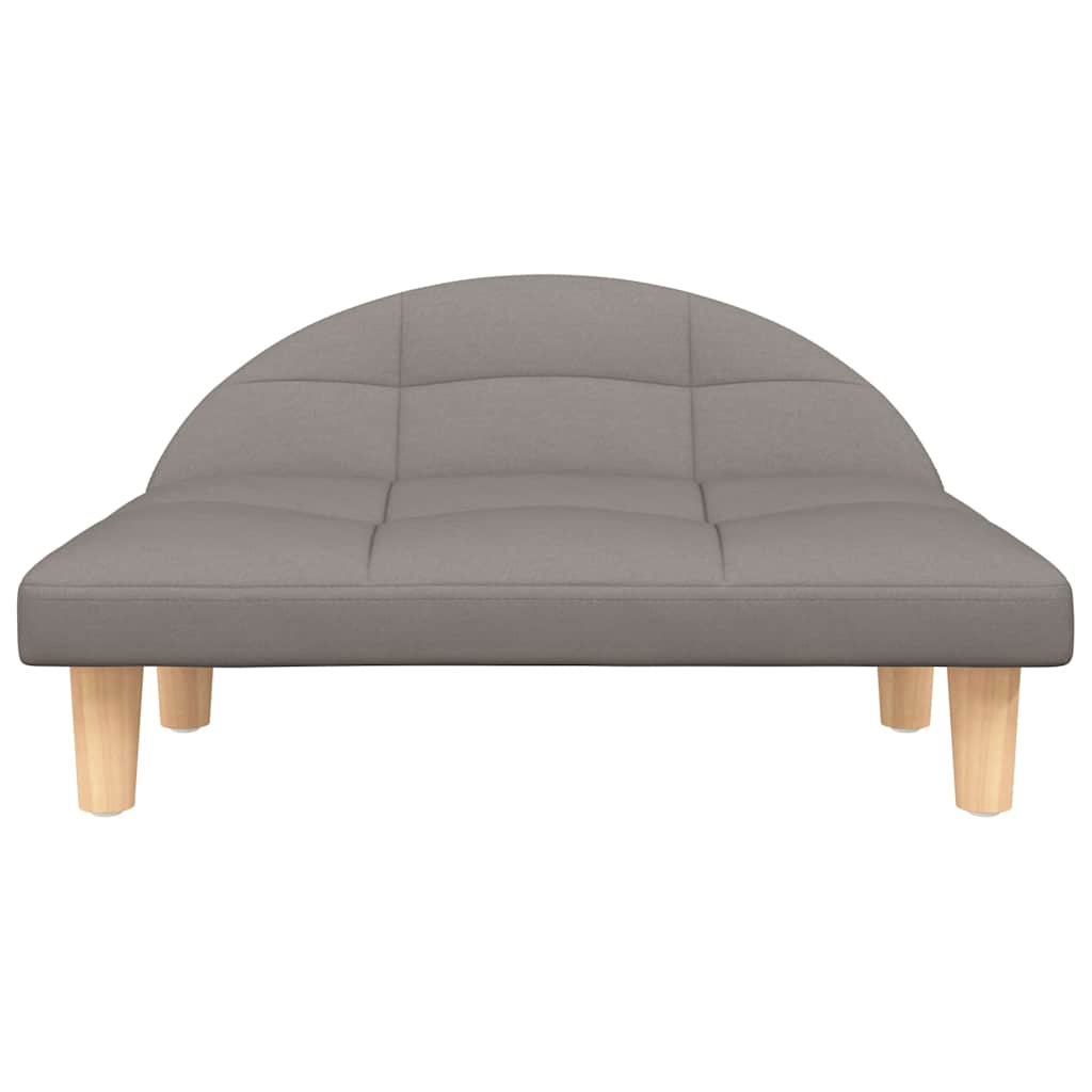 Cama para cães 70x52x30 cm tecido cinzento-acastanhado