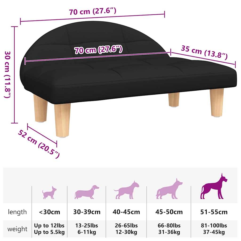 Cama para cães 70x52x30 cm tecido cinzento-acastanhado