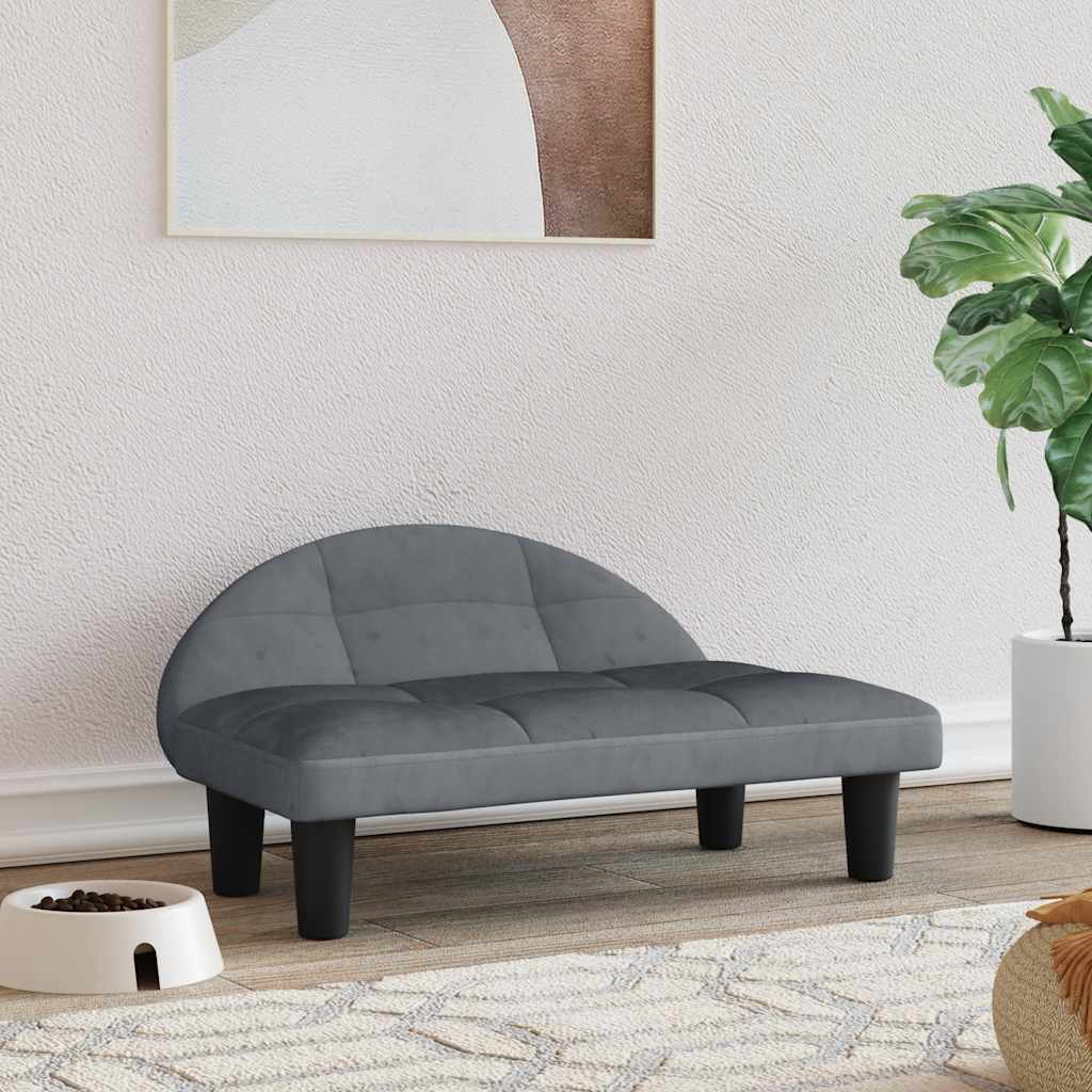 Cama para cães 70x52x30 cm veludo azul