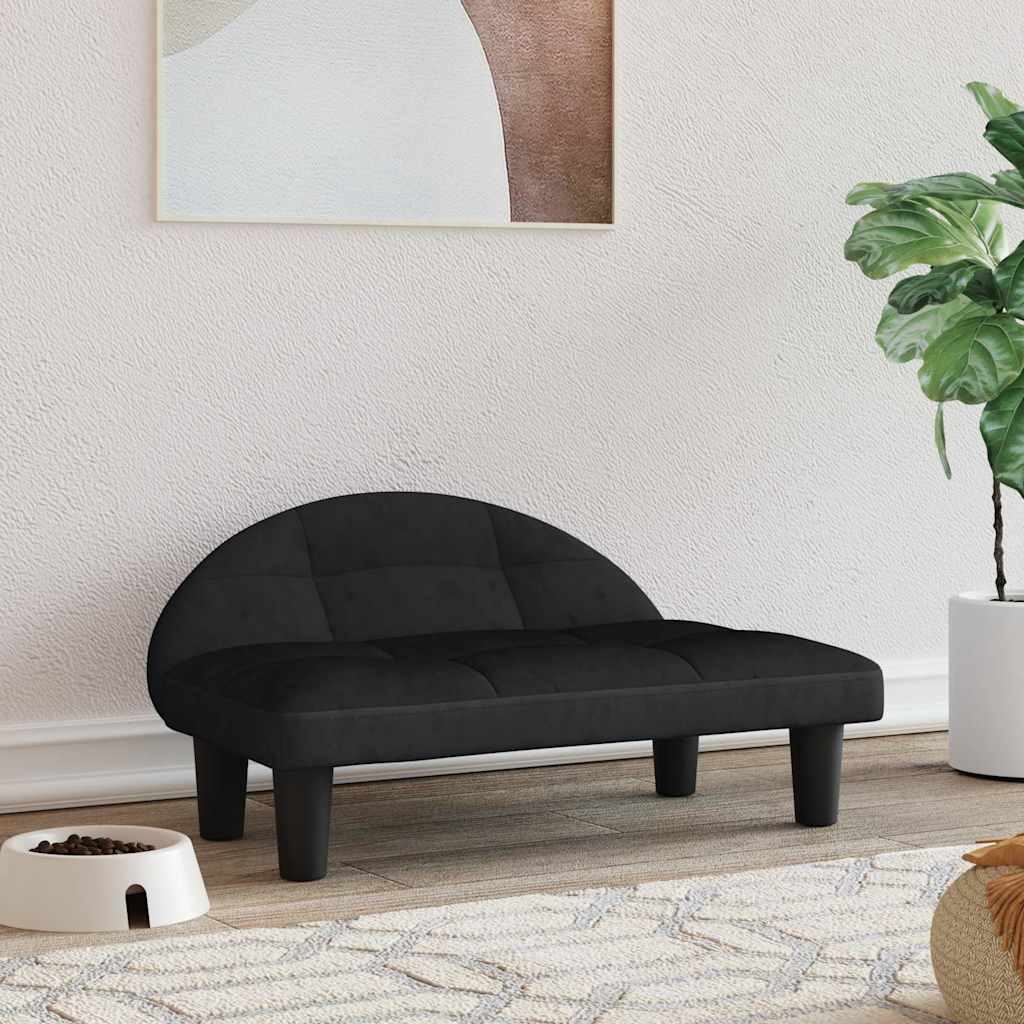 Cama para cães 70x52x30 cm veludo azul