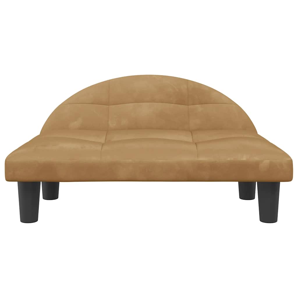 Cama para cães 70x52x30 cm veludo azul